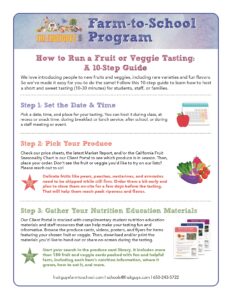 tasting flyer
