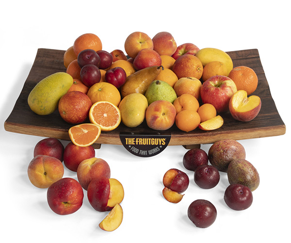 The FruitGuys bowl overflowing with fresh fruit