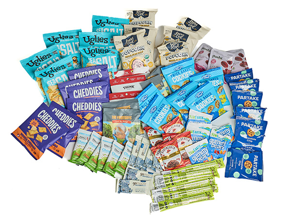 Large pile of nut-free snacks