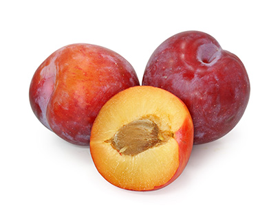 Plums, whole and sliced
