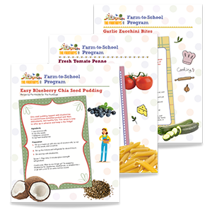 Stack of three recipe cards